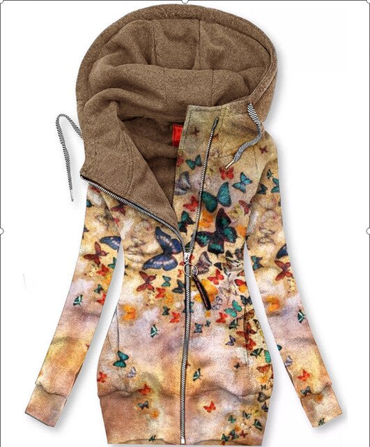 Naisten Perhonen Art Vest Sweatshirt