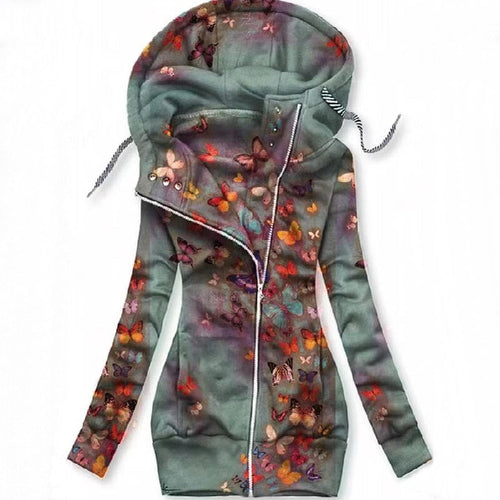 Naisten Perhonen Art Vest Sweatshirt