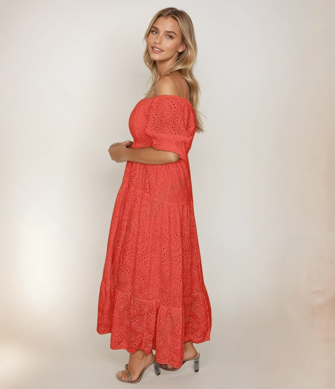 Naisten Pitkä Pitsimekko Elegantti Pehmeä Pitsi
