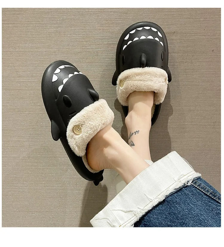 Naisten Shark Plush Cotton Tossut