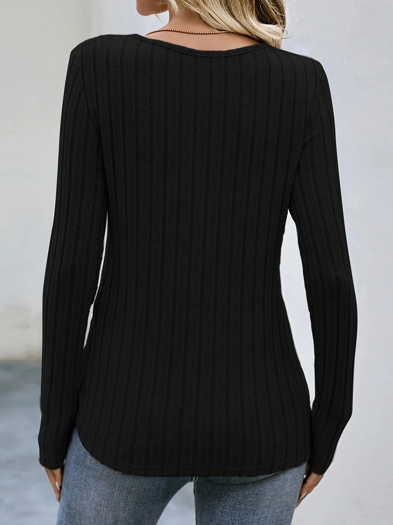 Naisten Square Neck Button Down Top
