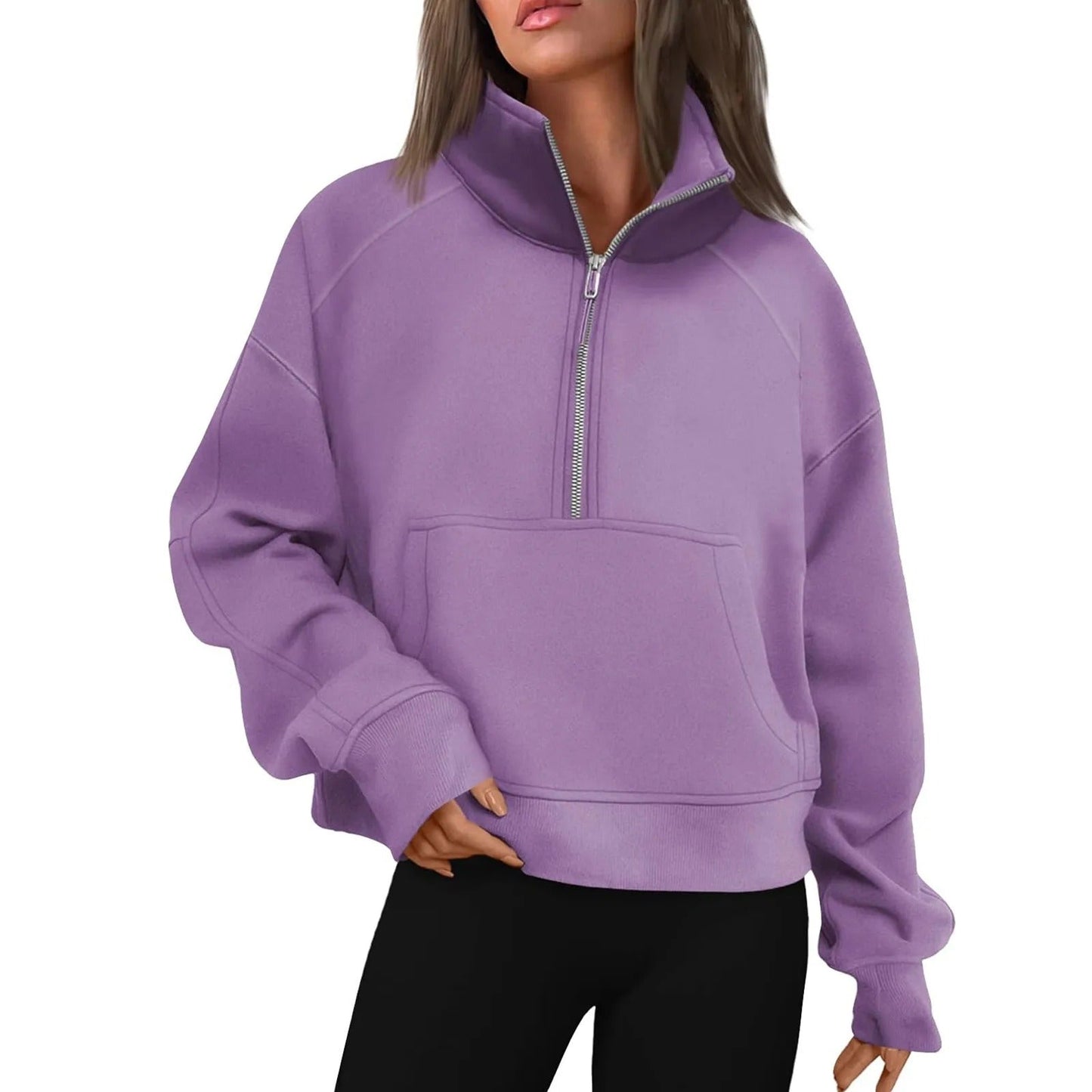 Naisten Stand Collar Fleece takki