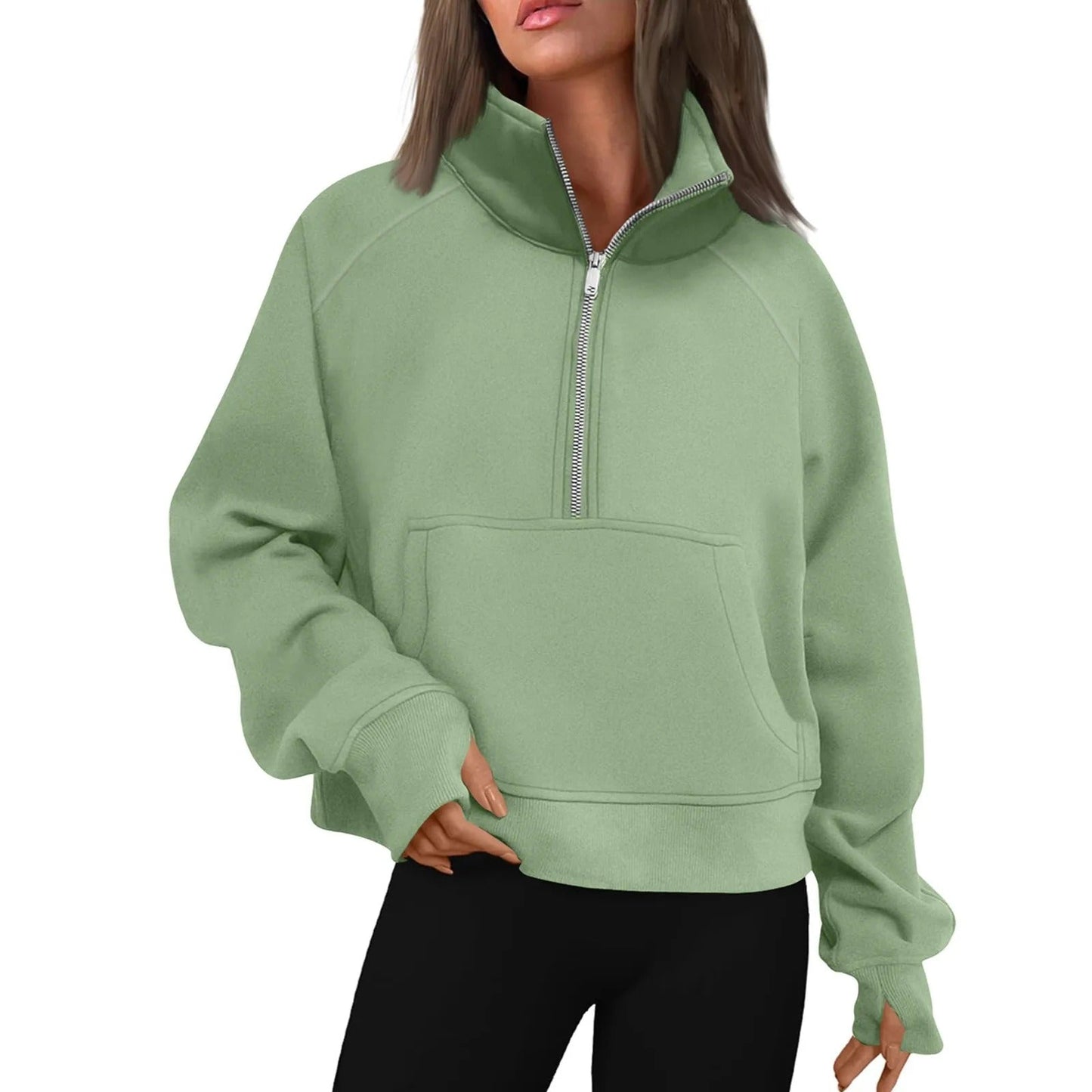 Naisten Stand Collar Fleece takki