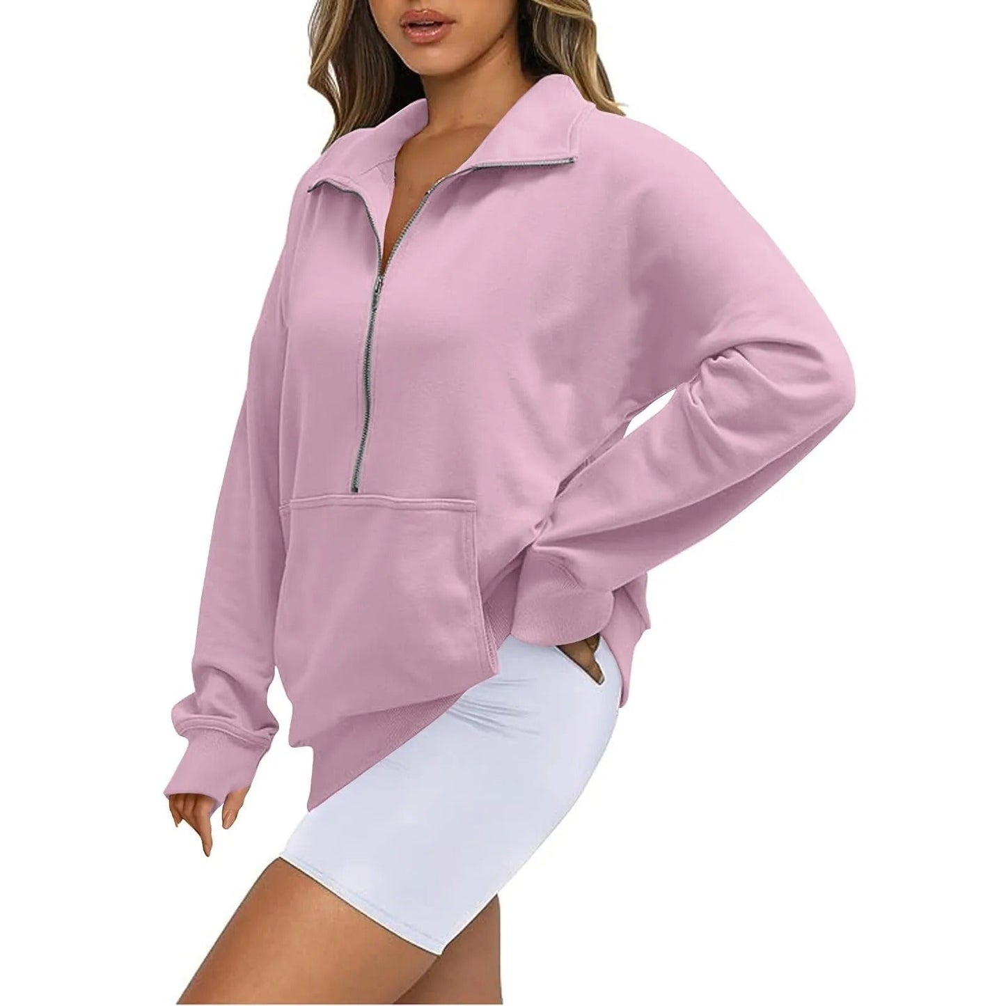 Naisten Stand Collar Fleece takki