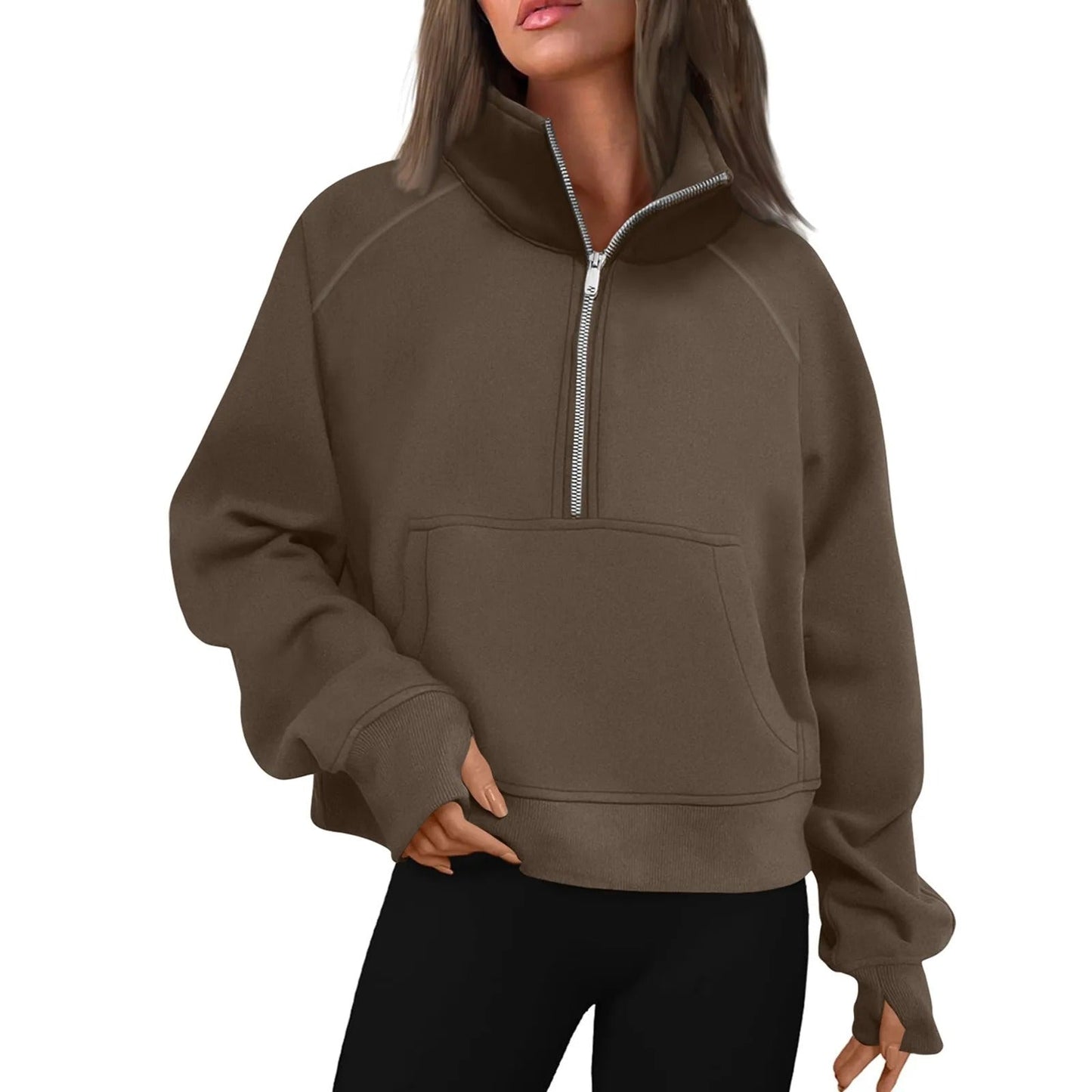 Naisten Stand Collar Fleece takki