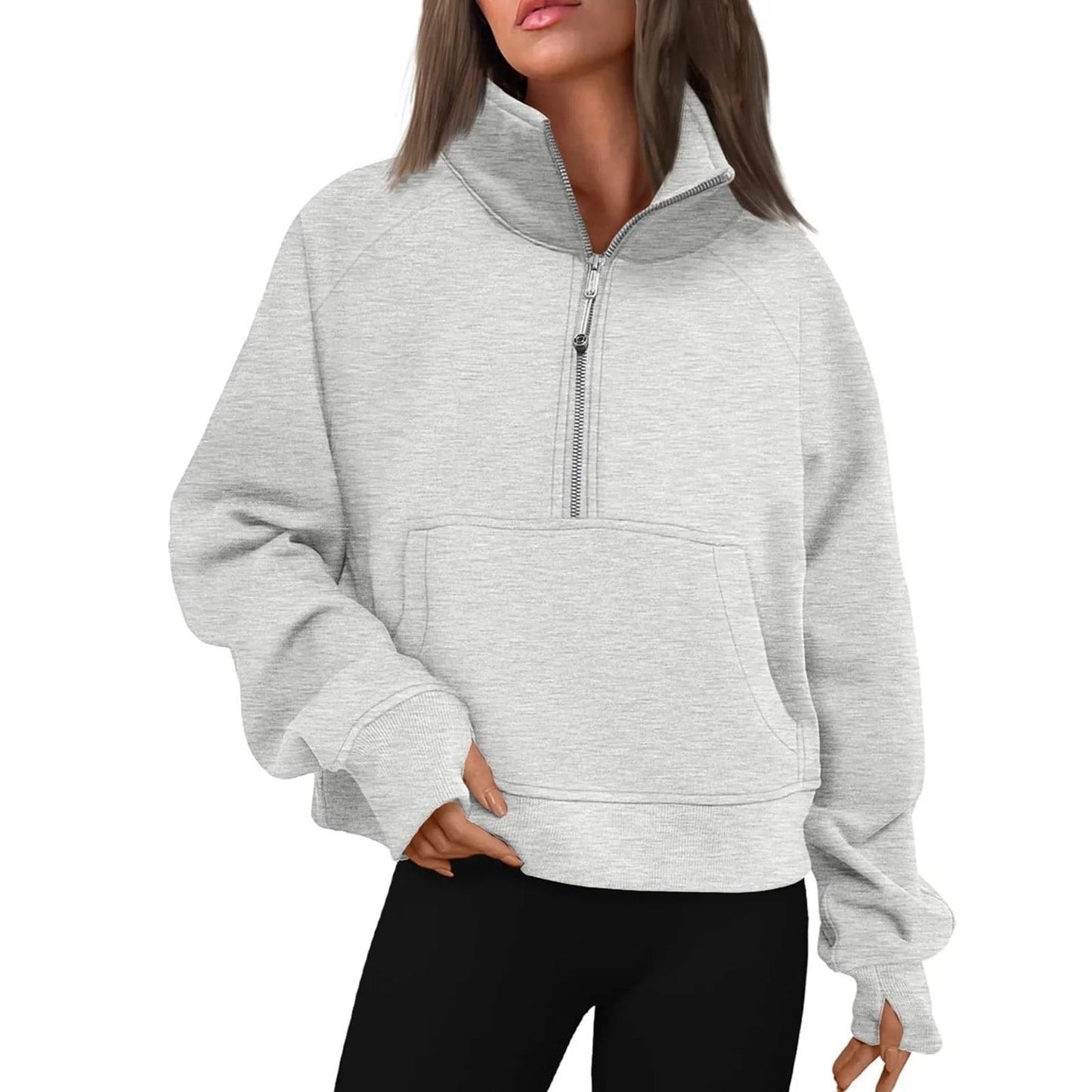 Naisten Stand Collar Fleece takki