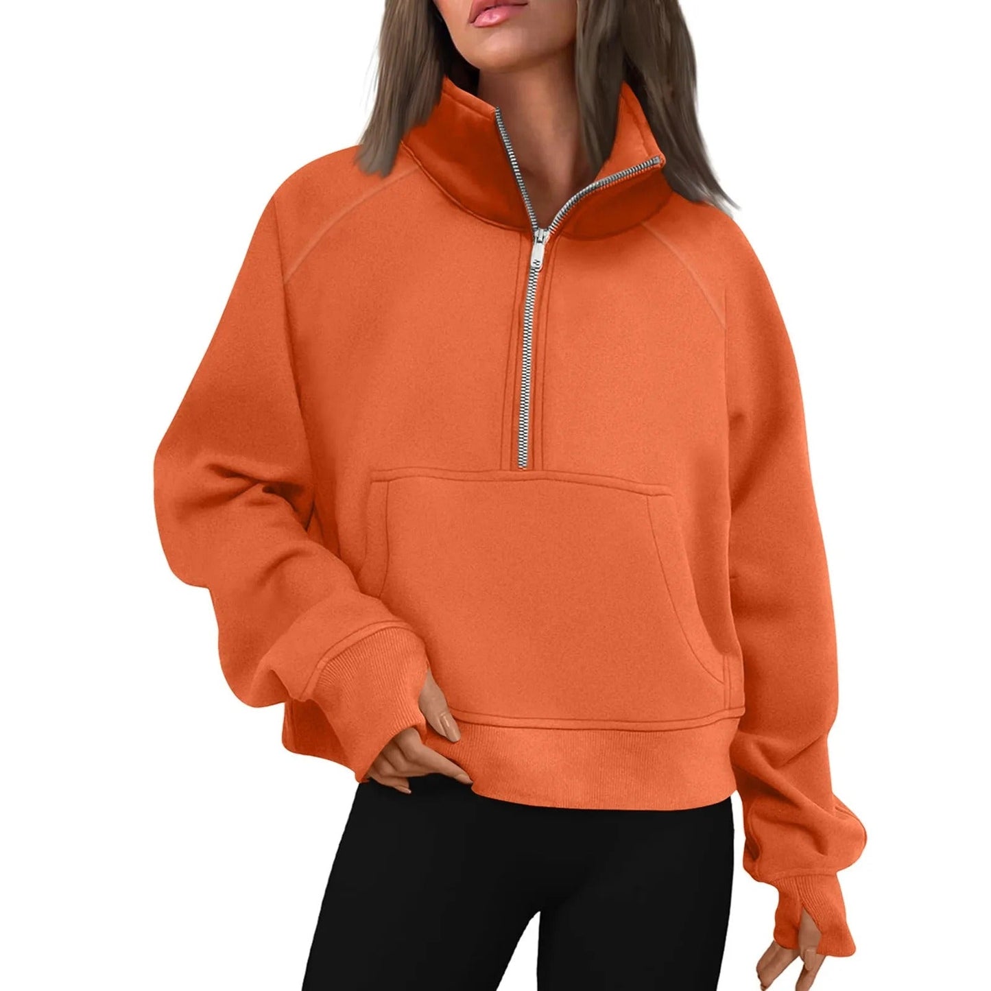 Naisten Stand Collar Fleece takki