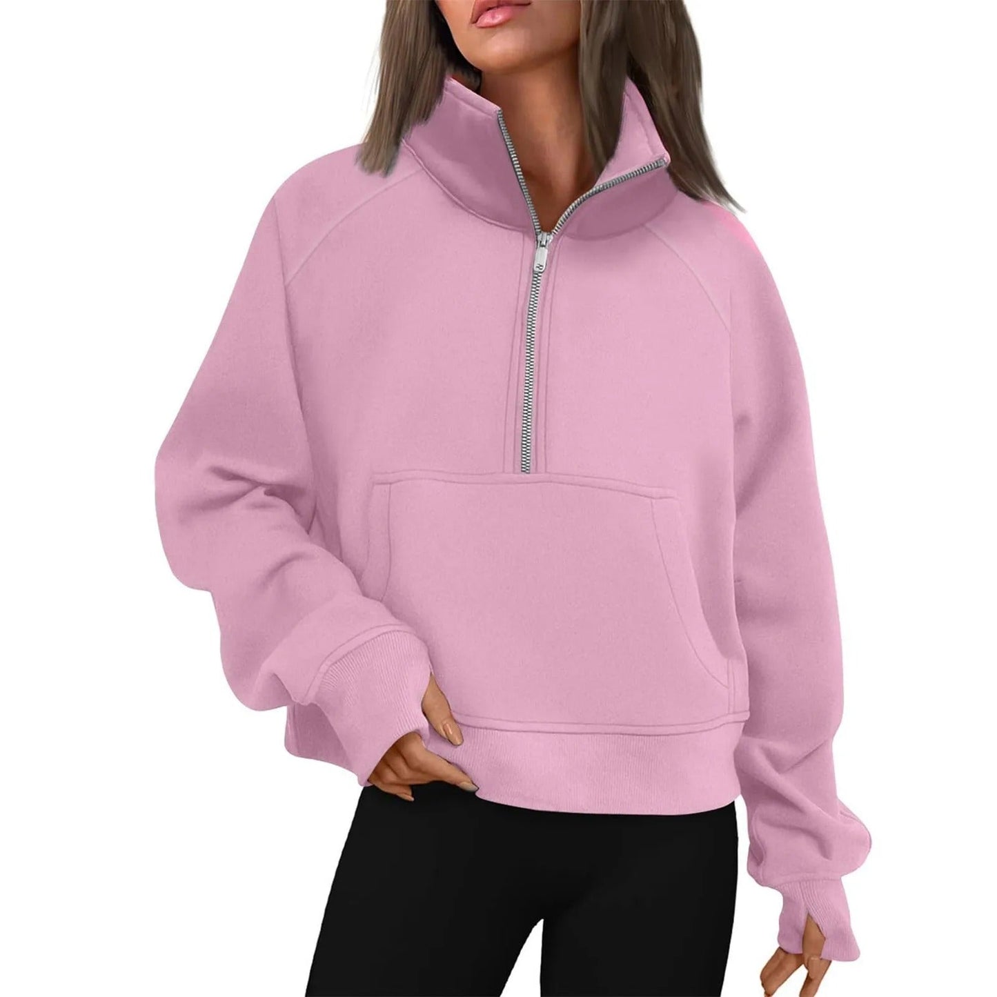 Naisten Stand Collar Fleece takki