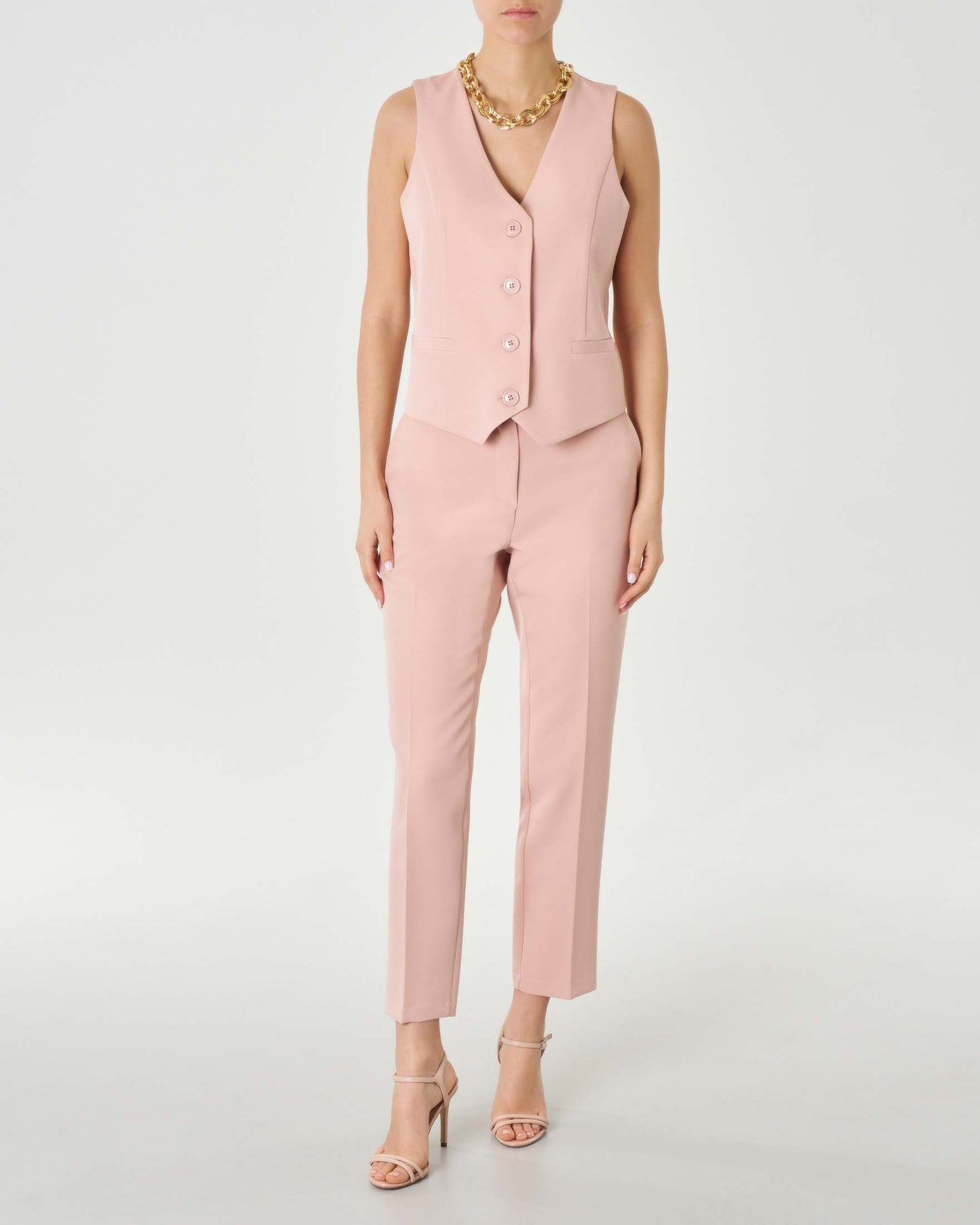 Naisten Trendikäs Tank Top & Sleek Straight Leg Housut