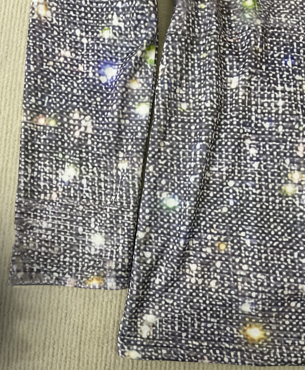 Naisten V-kaula-aukko Glitter Yläosa Polyesteri Spandex Pitkillä Hihoilla