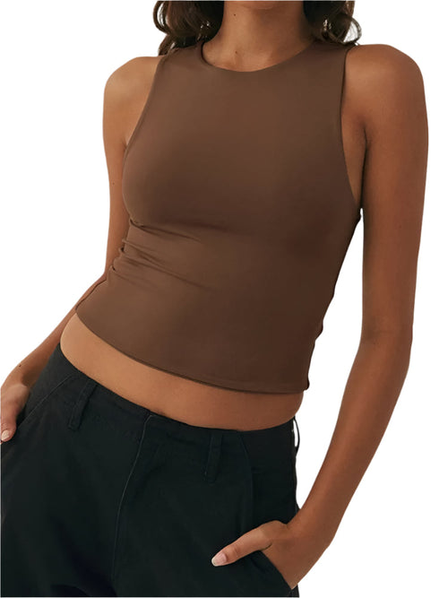 Naisten hihaton Slim Fit urheiluliivi