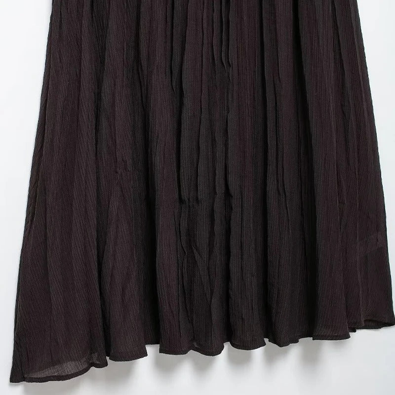 Naisten laskostettu Side-zip Midi-hame