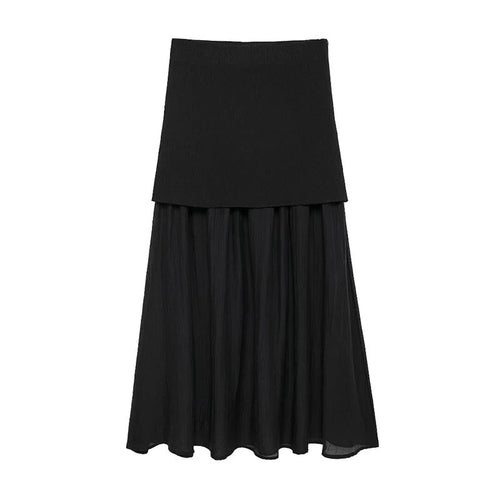 Naisten laskostettu Side-zip Midi-hame