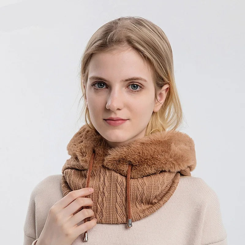 Naisten neulotut turkis Cap Mask Set