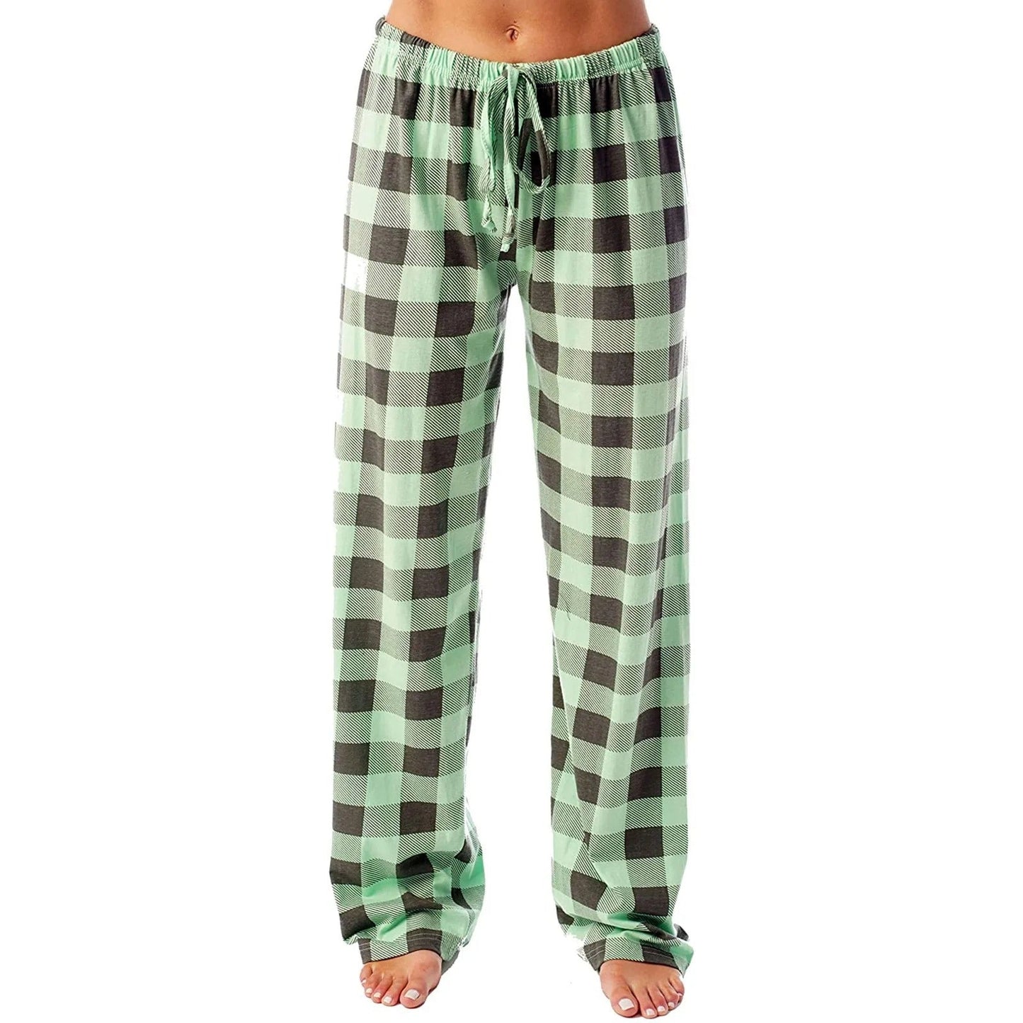 Naisten ruudullinen painettu pyjama