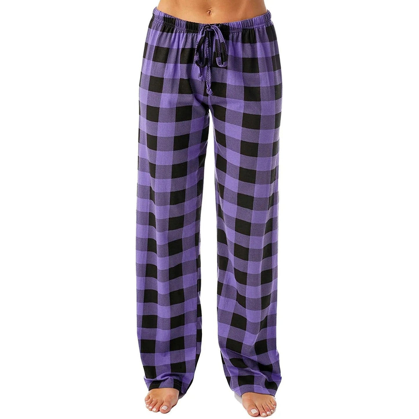 Naisten ruudullinen painettu pyjama