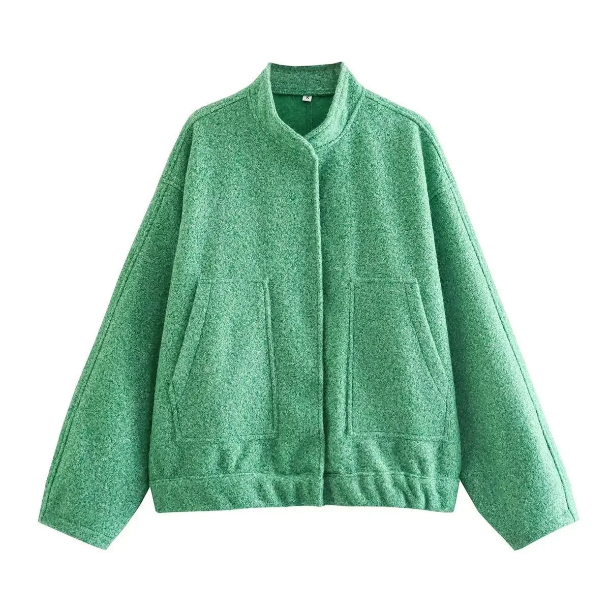 Naisten tweed ylimitoitettu bomber-takki