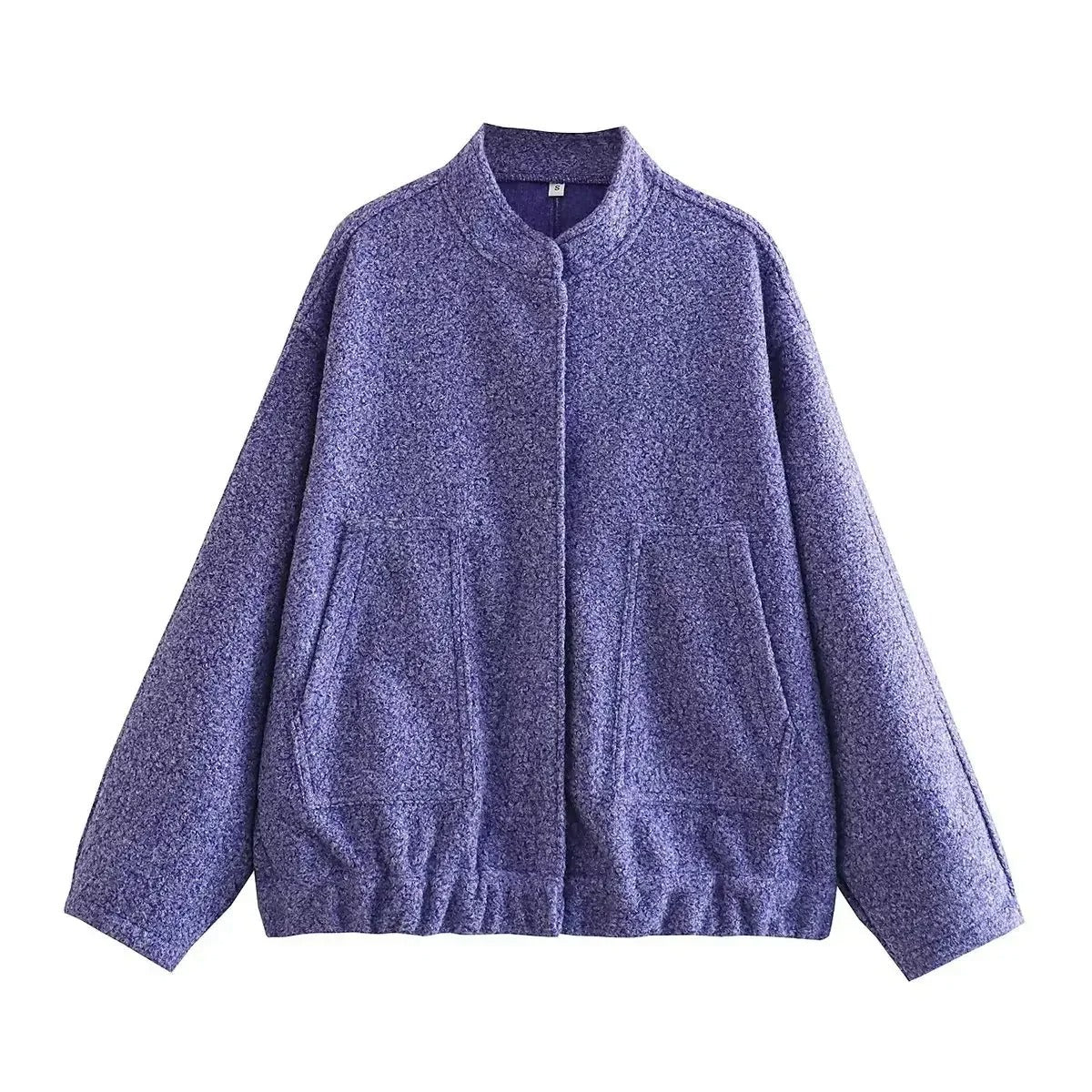 Naisten tweed ylimitoitettu bomber-takki