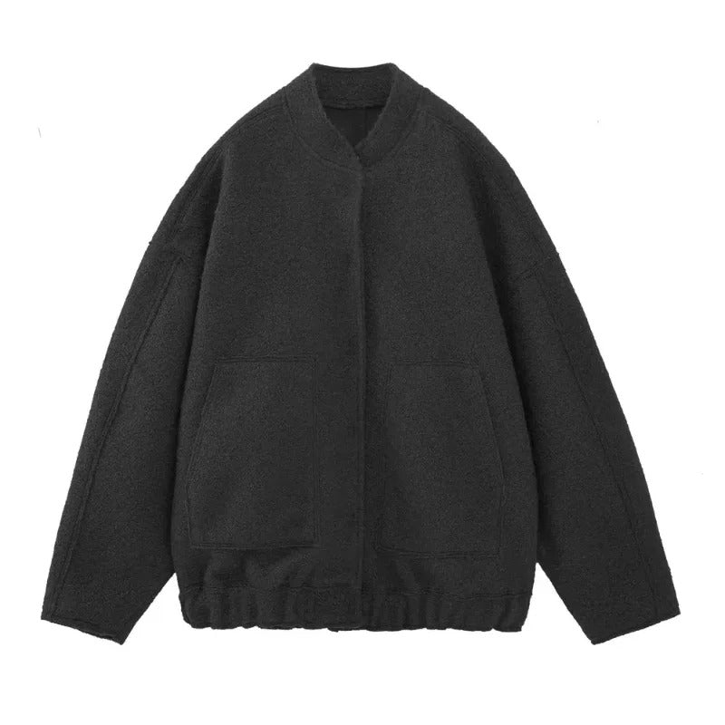 Naisten tweed ylimitoitettu bomber-takki