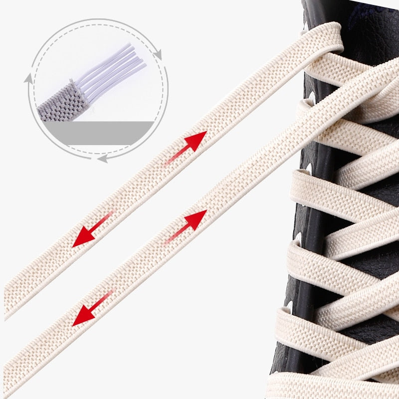 No-Tie Elastinen Solki Kengännauhat