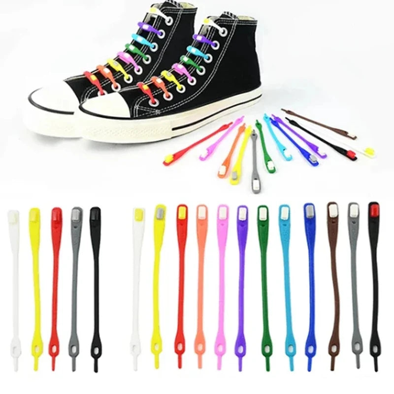 No-Tie silikoniset kengännauhat (16 kpl/pakkaus)