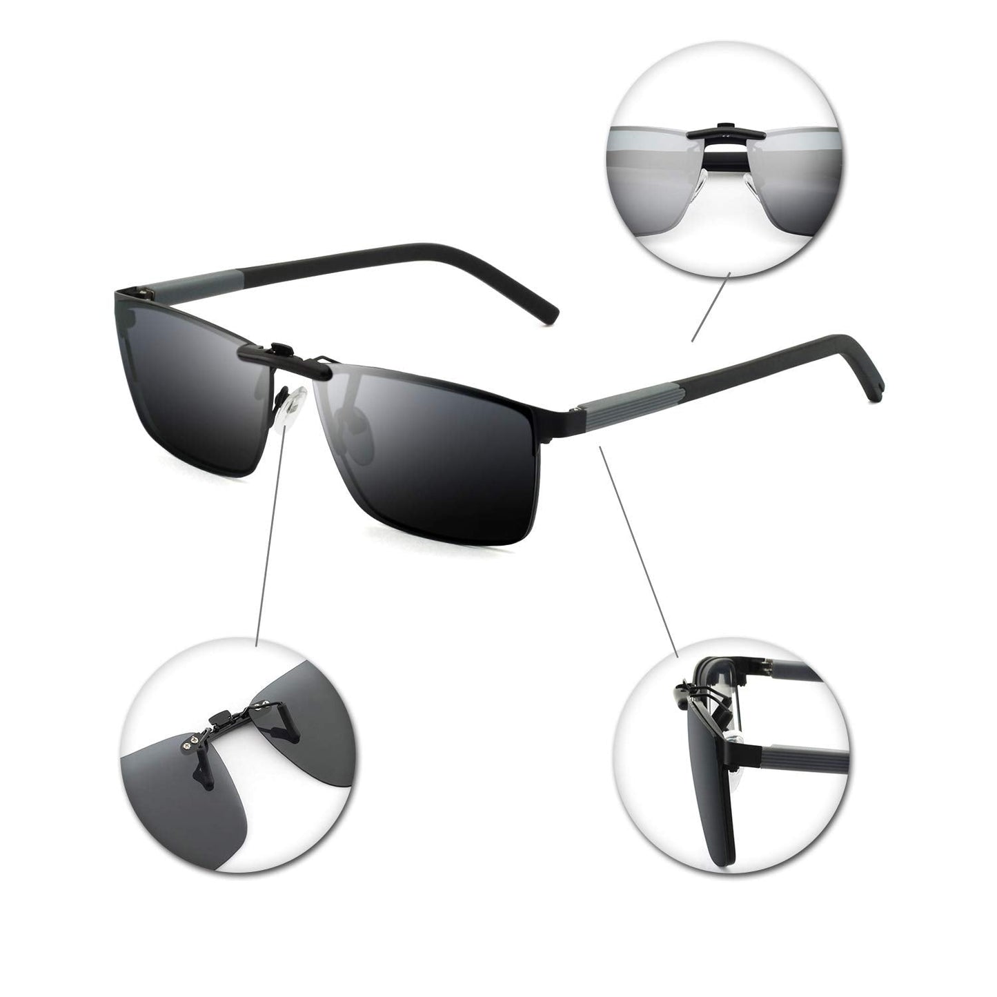 Polarisoidut clip-on-aurinkolasit