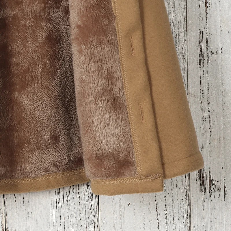 Tytön paksu fleece talvitakki