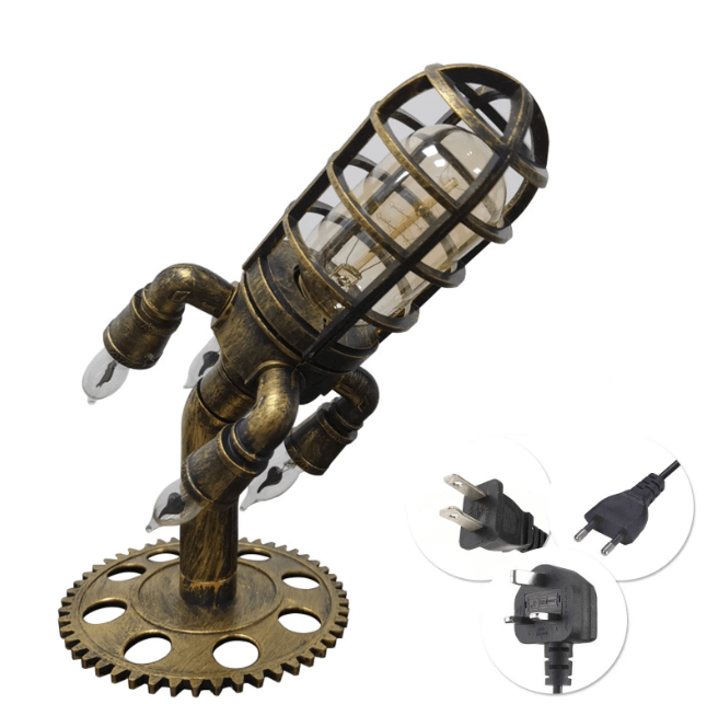 Vintage Steampunk raketti lamppu