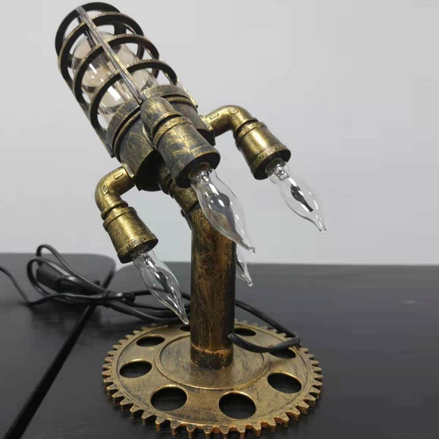 Vintage Steampunk raketti lamppu