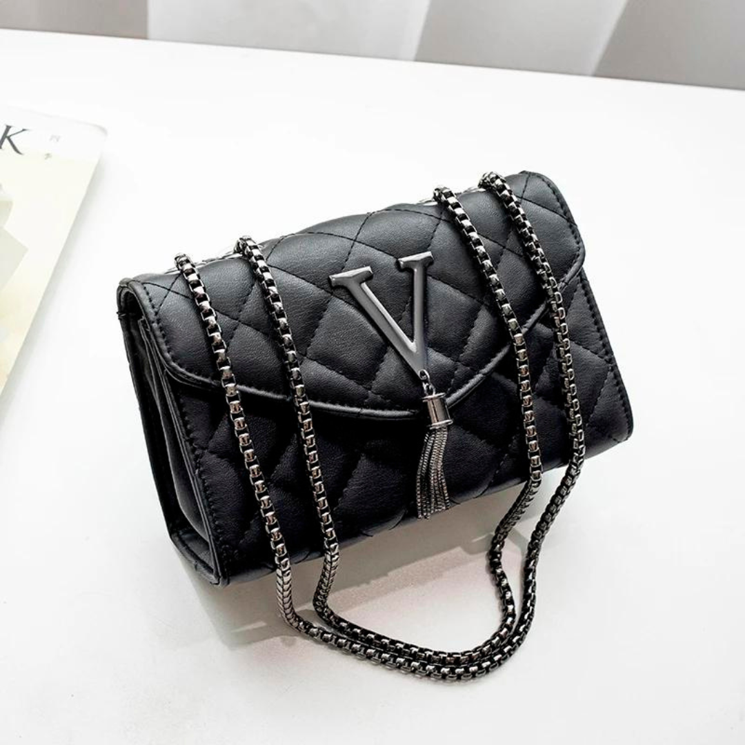 Ylellinen tikattu Crossbody Tupsu käsilaukku