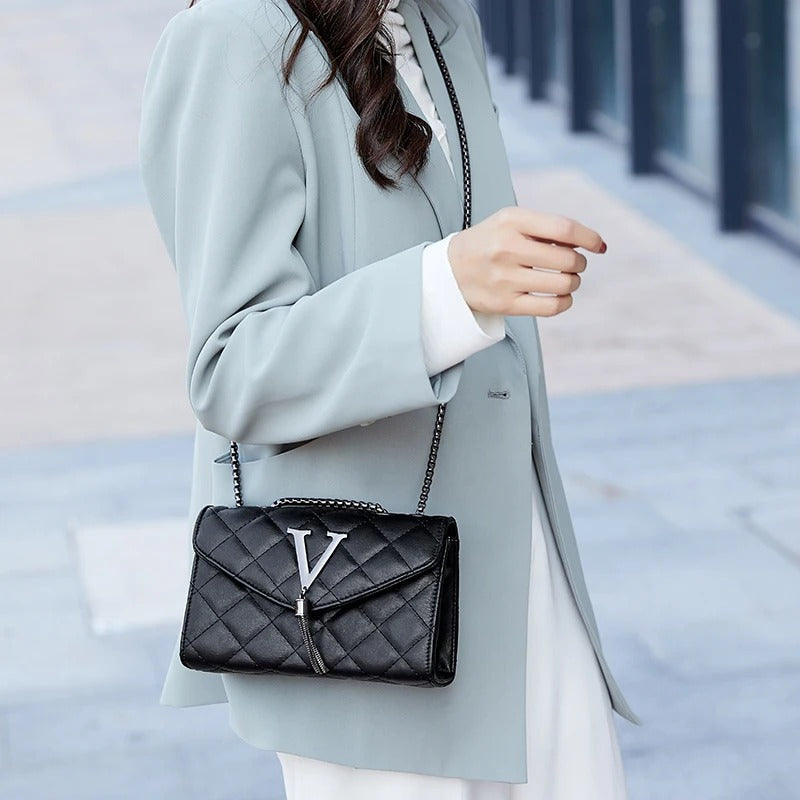 Ylellinen tikattu Crossbody Tupsu käsilaukku
