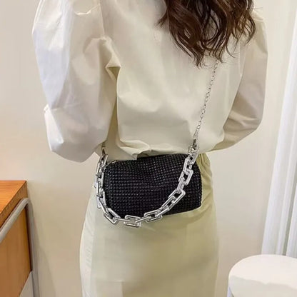 Allover Rhinestone ämpäri laukku