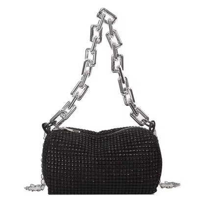 Allover Rhinestone ämpäri laukku
