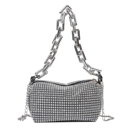Allover Rhinestone ämpäri laukku