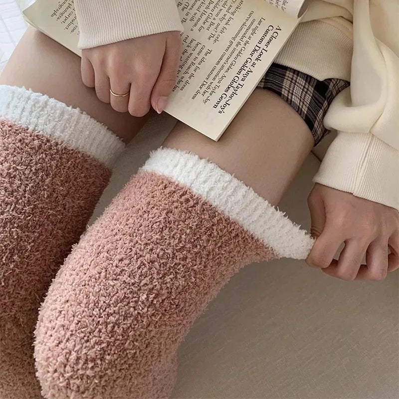 Coral Fleece Over-knee High sukat