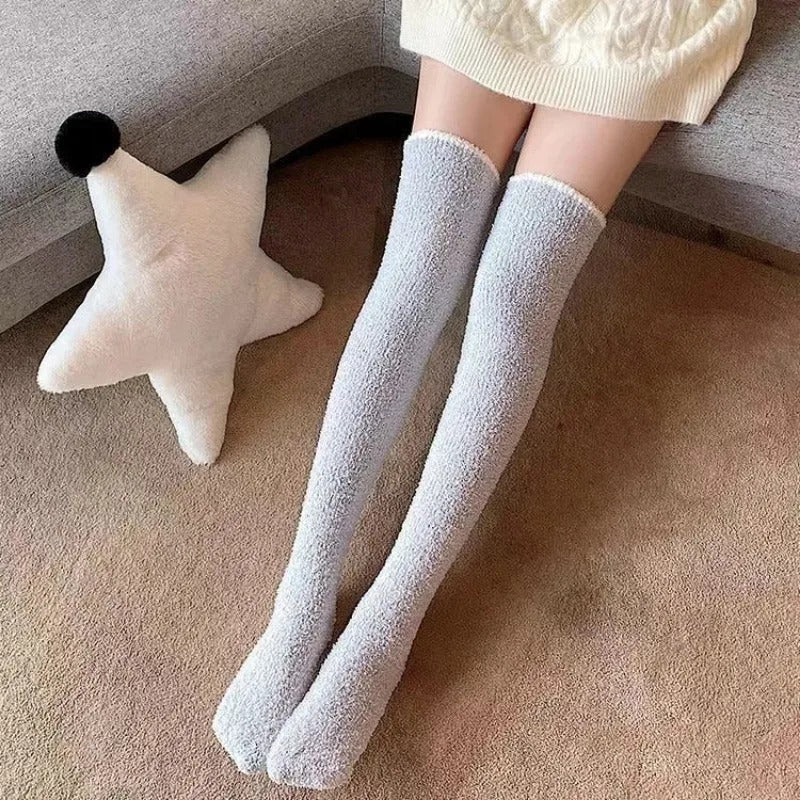 Coral Fleece Over-knee High sukat