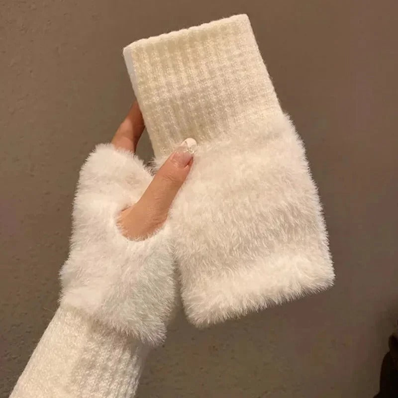 Half Finger Fleece Käsineet