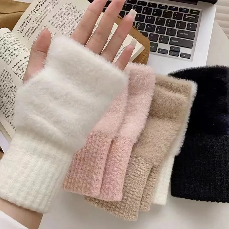 Half Finger Fleece Käsineet