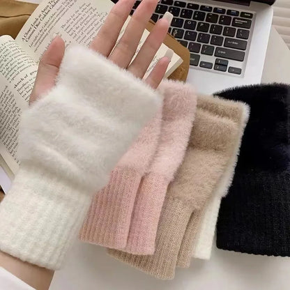 Half Finger Fleece Käsineet