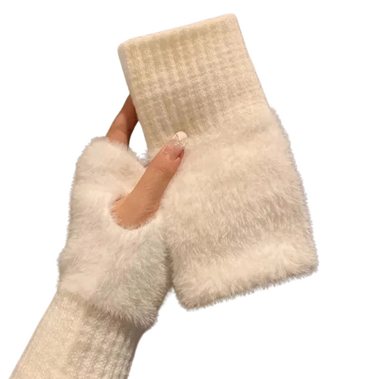 Half Finger Fleece Käsineet