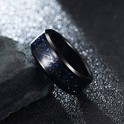 Hiilikuitu Celtic Dragon Ring
