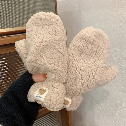 Kawaii Plush Lämpimät Käsineet