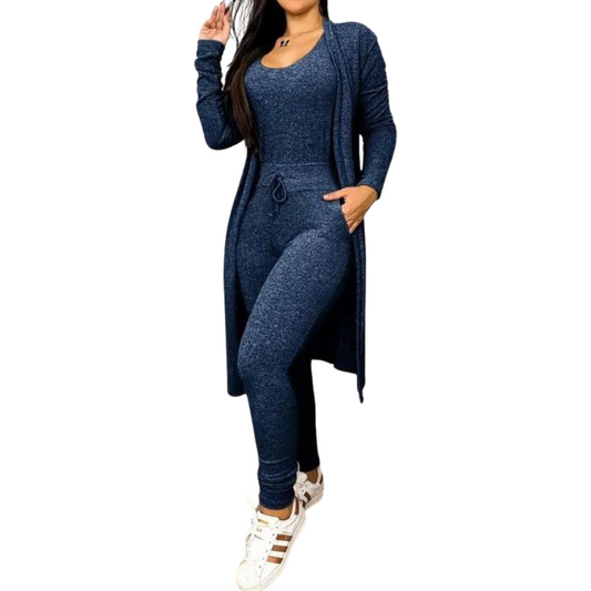 Kiristysnauha Pocket Design Jumpsuit & takki Set