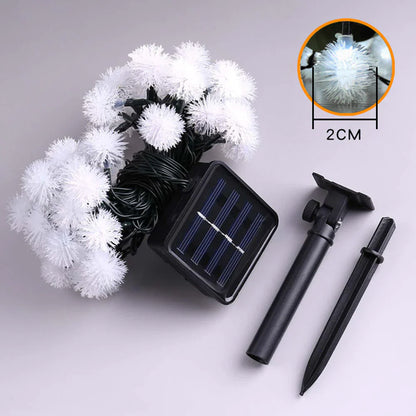 LED Solar Voikukka Pallo Merkkijono Valot