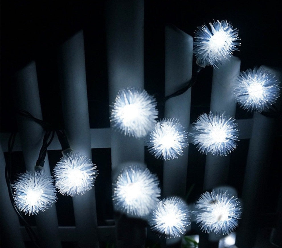 LED Solar Voikukka Pallo Merkkijono Valot