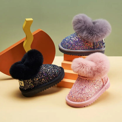 Lapset Lämmin Plush pehmeä pohja Snow Boots