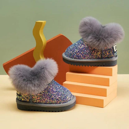Lapset Lämmin Plush pehmeä pohja Snow Boots