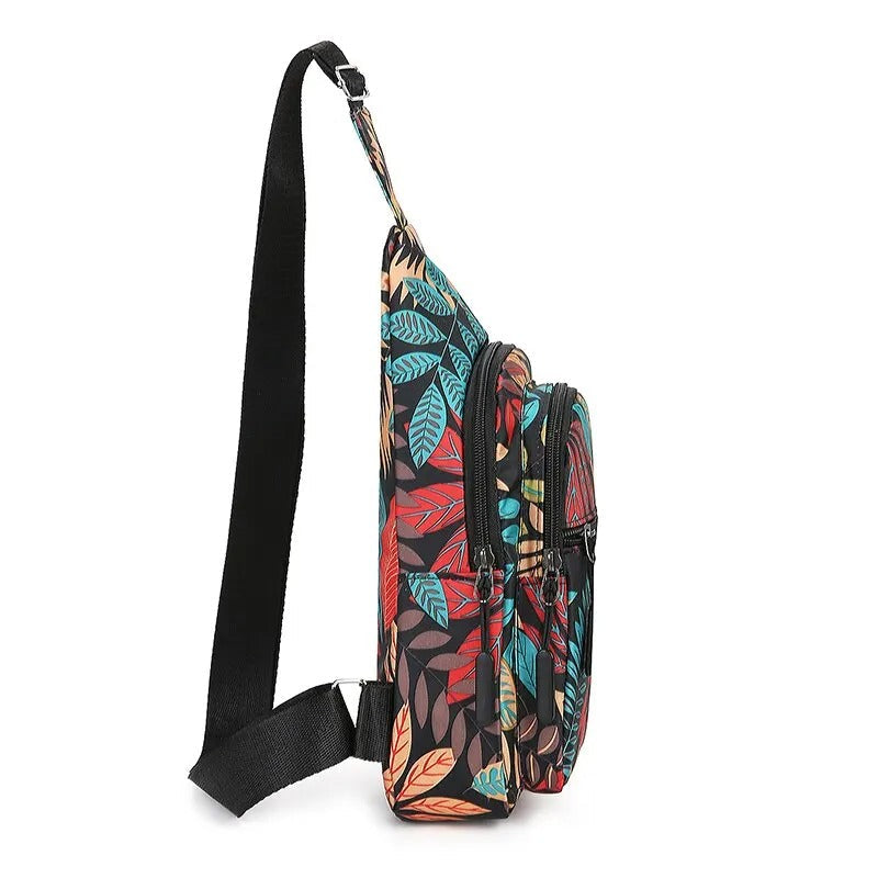 Leaf Print Sling Laukku