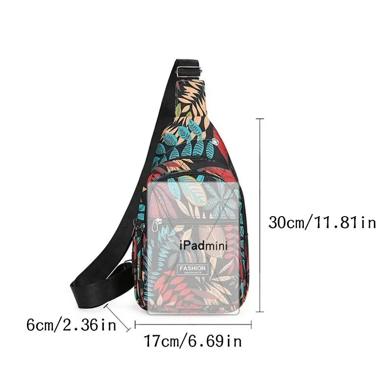 Leaf Print Sling Laukku