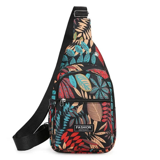 Leaf Print Sling Laukku